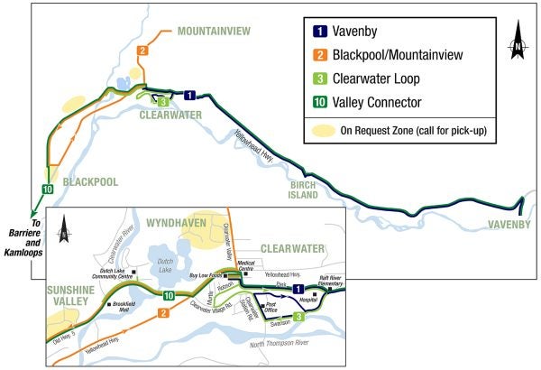 System map of the clearwater region