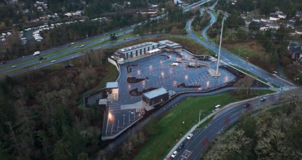 An aerial view of the Victoria handyDART Centre