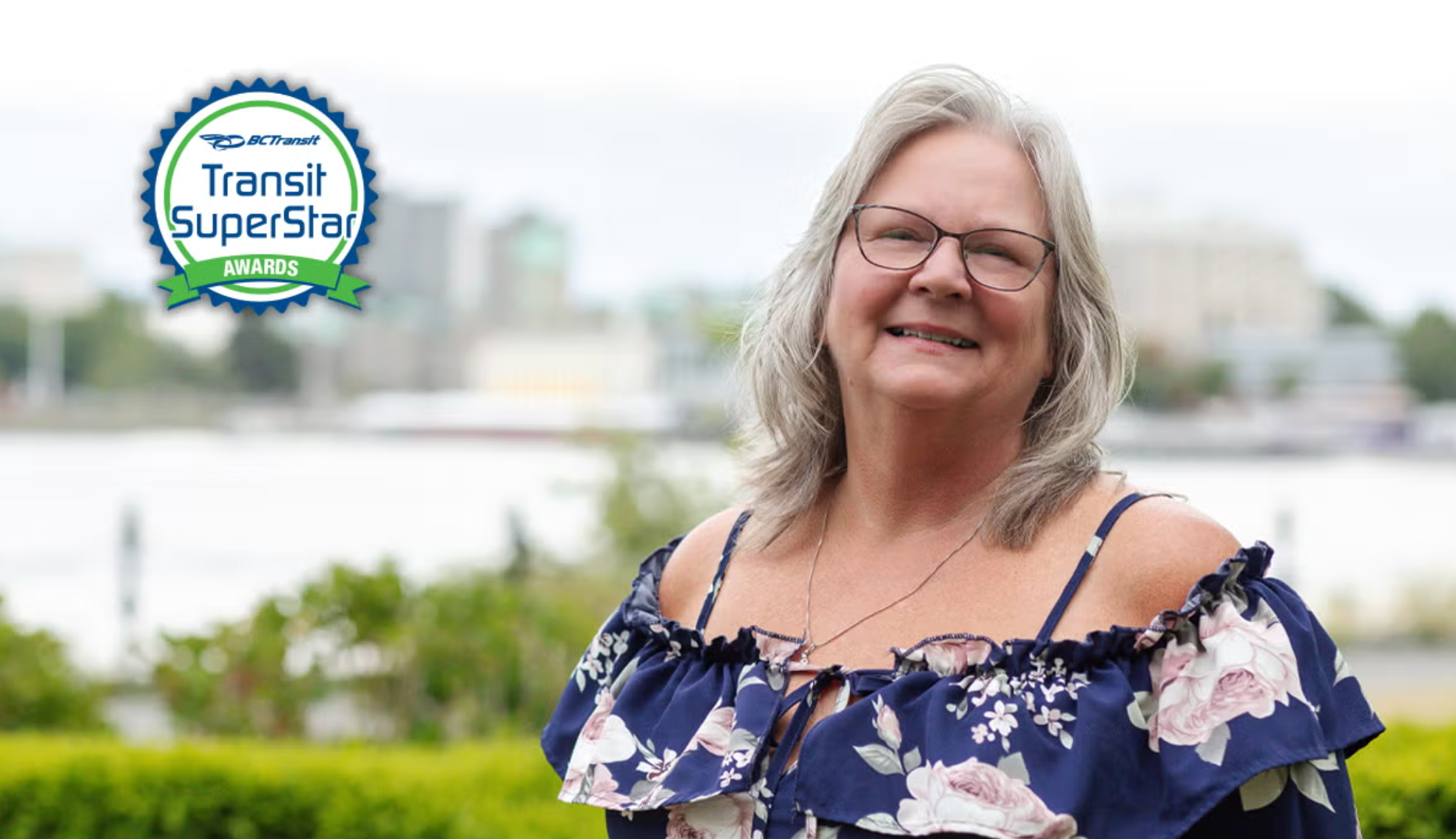 Transit Superstar image of woman celebrated by BC Transit