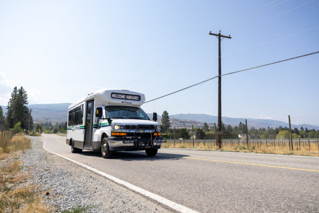 Health Connections bus in a rural area.