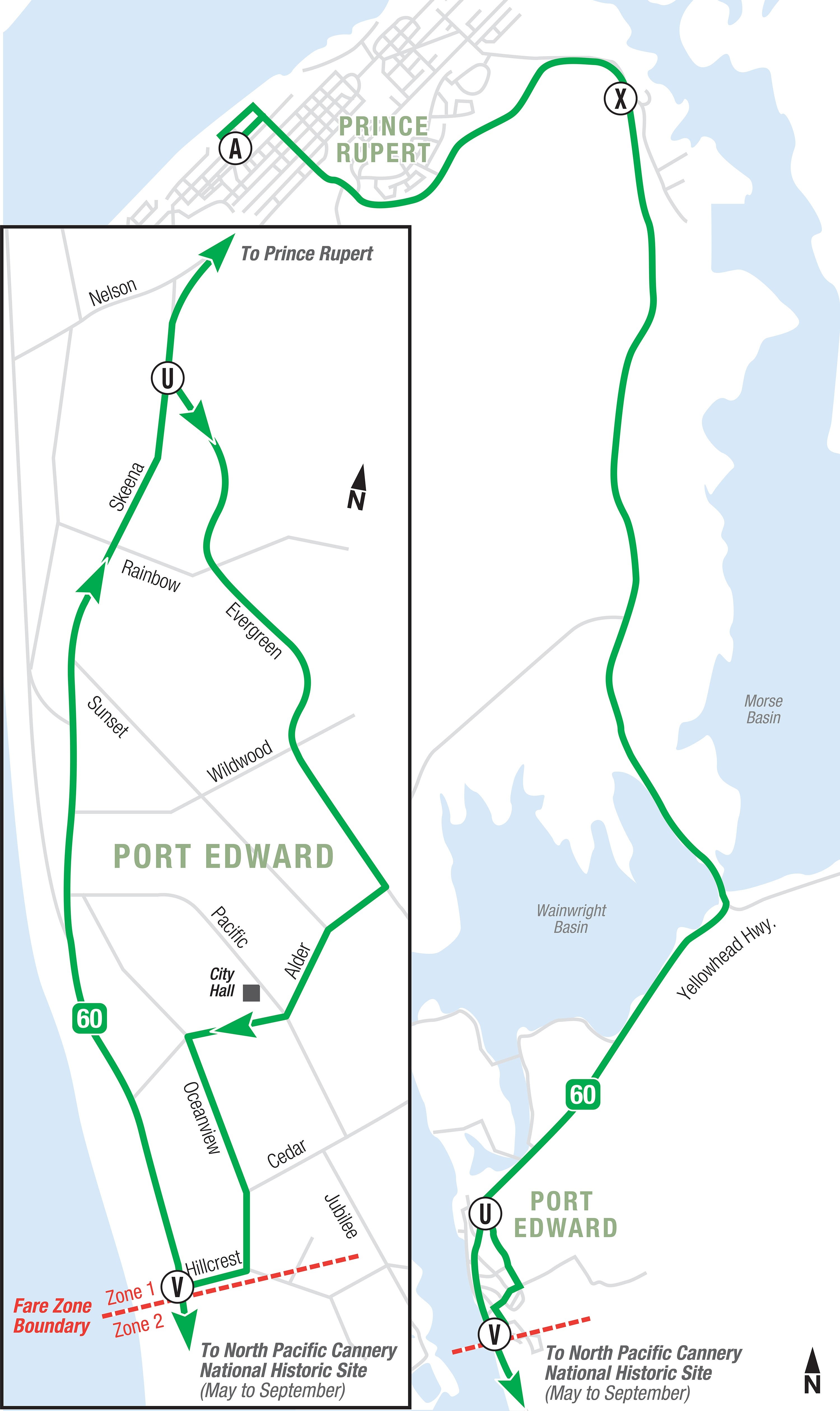 Port Edward Route 60 Map