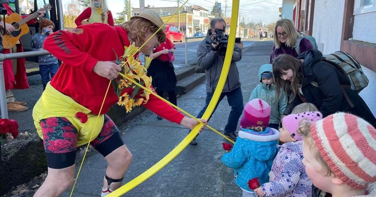 JD Ludlow got in the Valentine's Day spirit in the Comox Valley